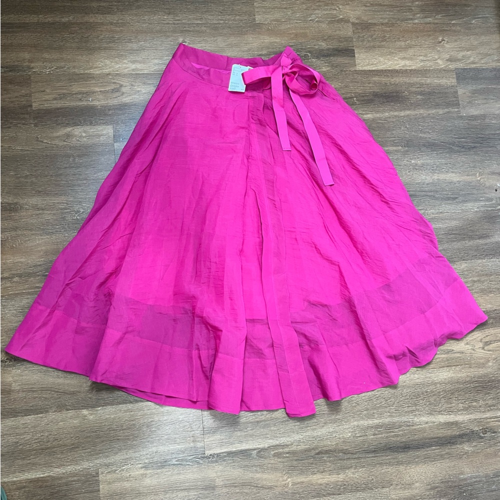 NWT $89 H&M Vibrant Pink A-Line Skirt size Eur42/10